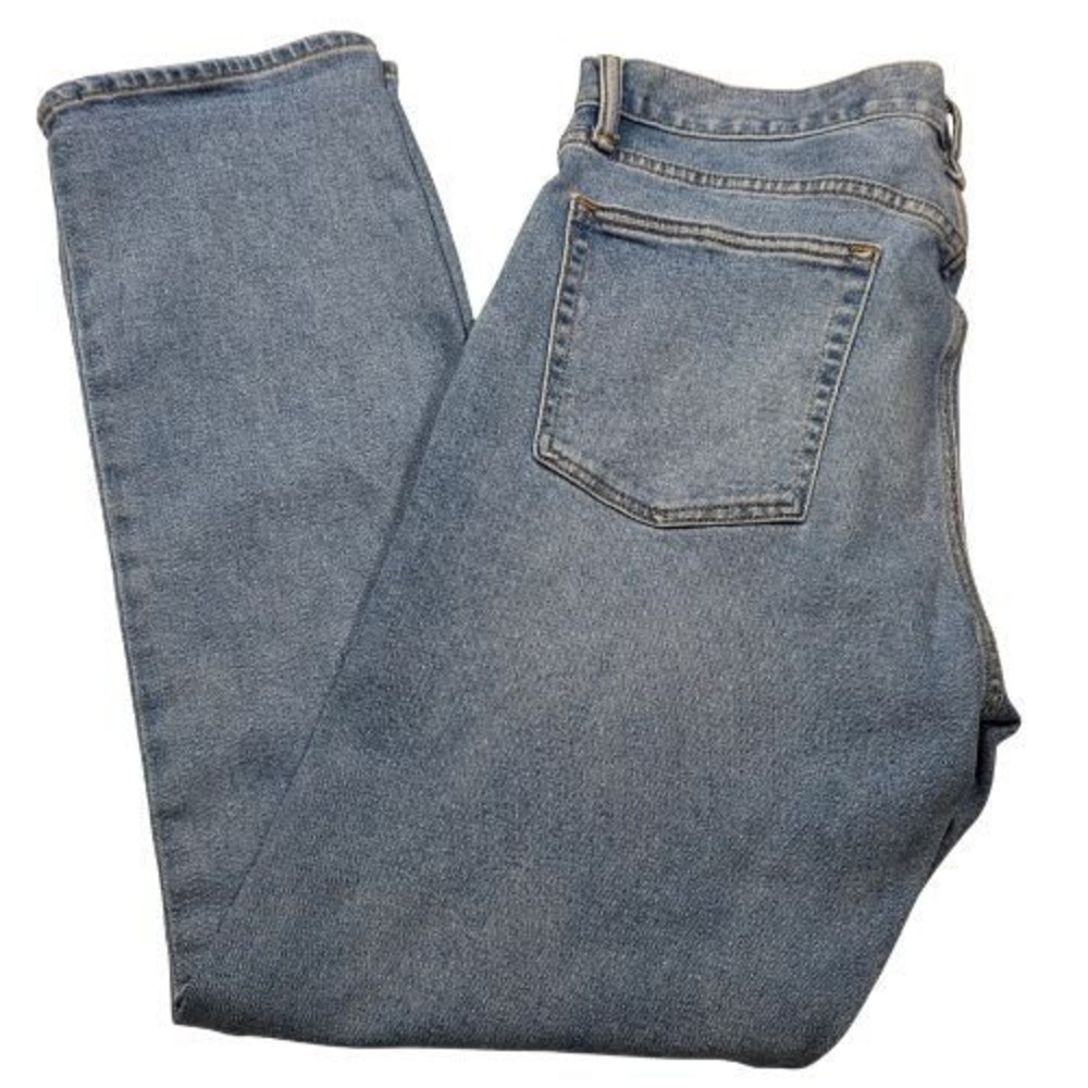 Gap 1969 Straight Fit 365 Temp Mens Jeans 34x32 Light Wash Blue Denim Pants